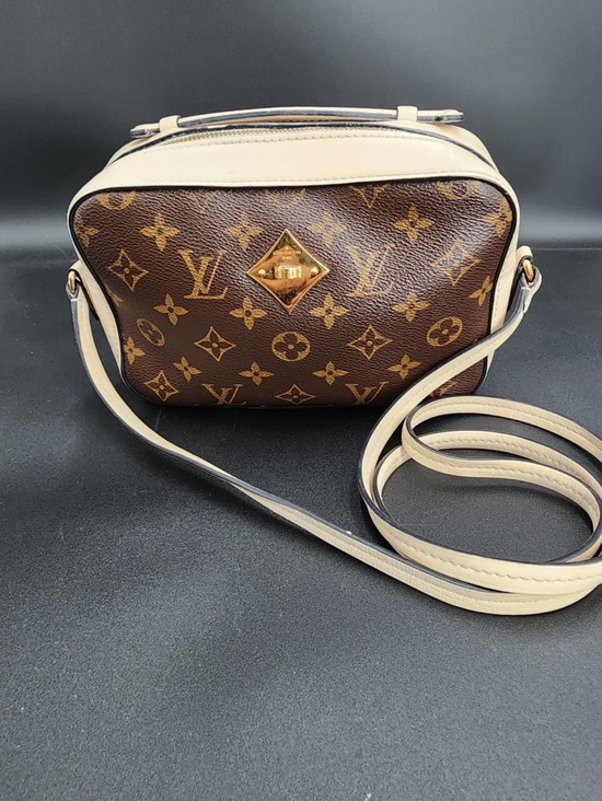 Louis Vuitton Handbags - Louis Vuitton Monogram Canvas Crossbody with Cream Trim and Gold Accent